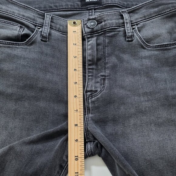 Hudson Natalie Jeans Womens 28 Gray Mid Rise Skinny Raw Hem Stretch Grunge Boho - Picture 5 of 14